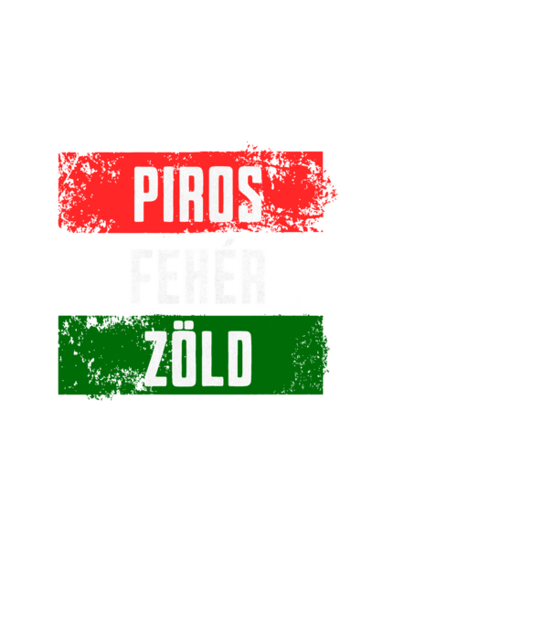 Piros, Fehér, Zöld minta fekete pólón