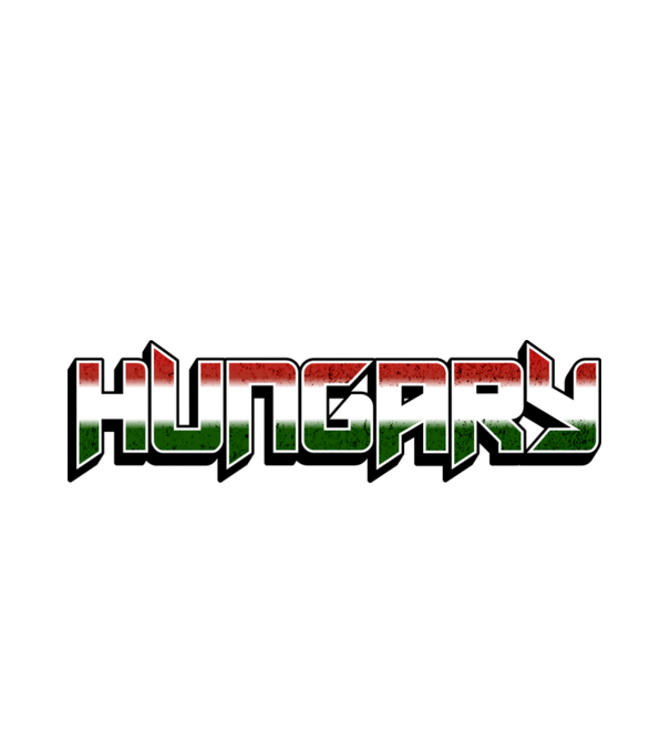 Hungary - Piros, fehér zöld minta fehér pólón