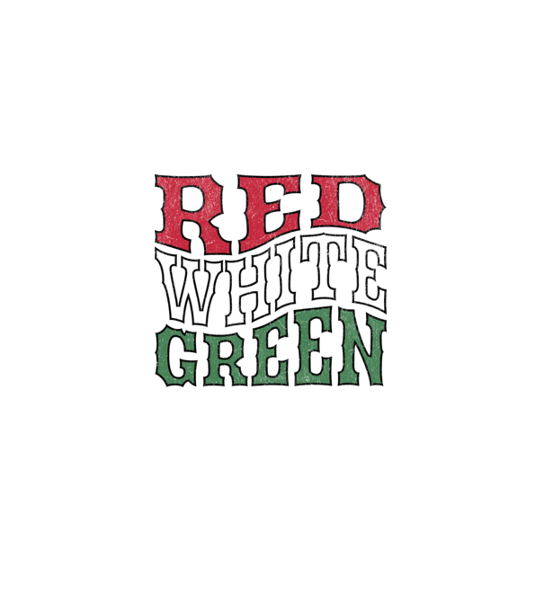 Red White Green - Piros Fehér Zöld minta fehér pólón