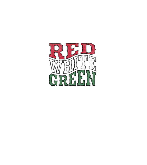 Red White Green - Piros Fehér Zöld minta fehér pólón