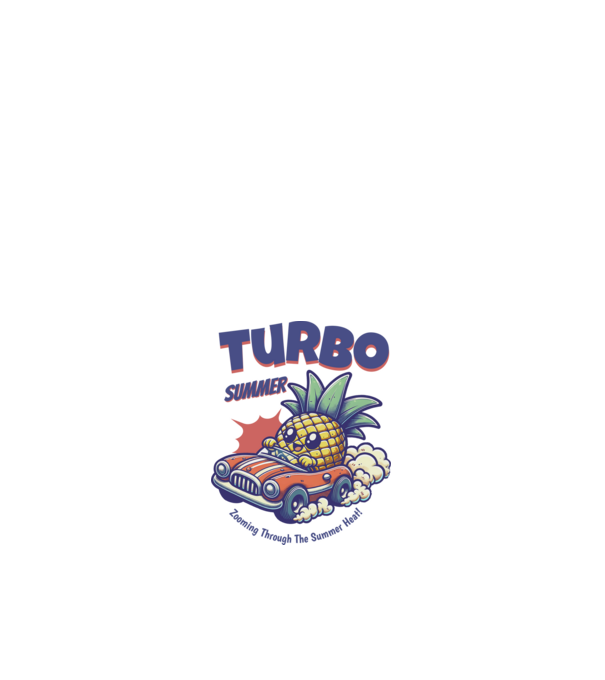 Turbo Summer minta fehér pólón