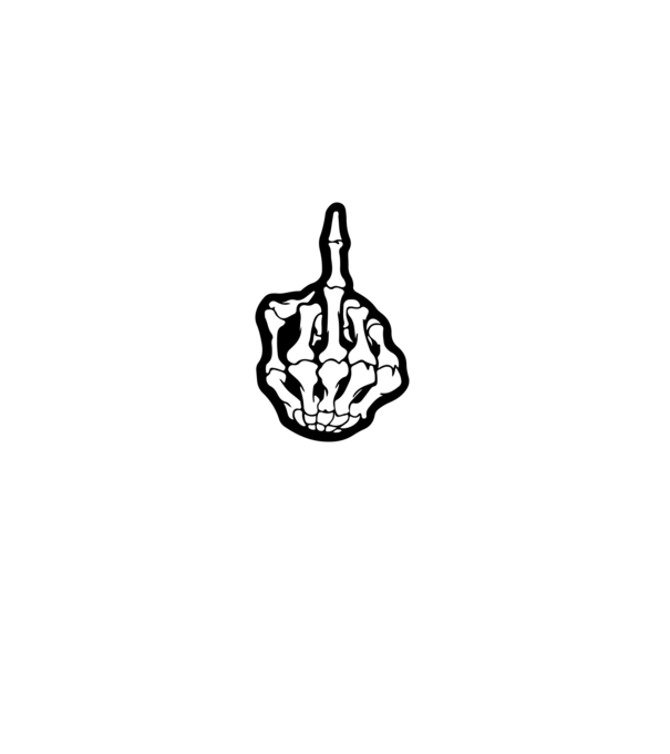 Halál MiddleFinger minta fekete pólón