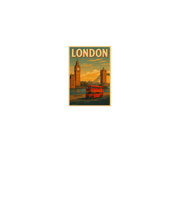 London Vintage minta fekete pólón
