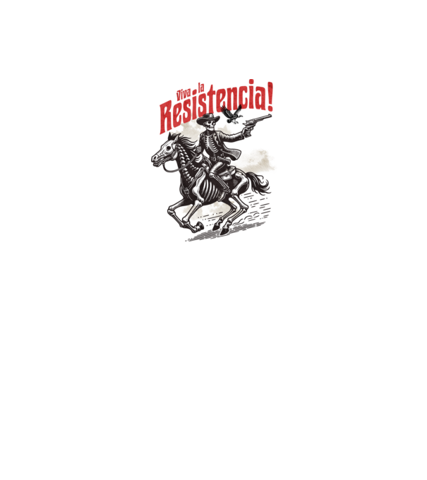 Viva La Resistencia! minta fehér pólón