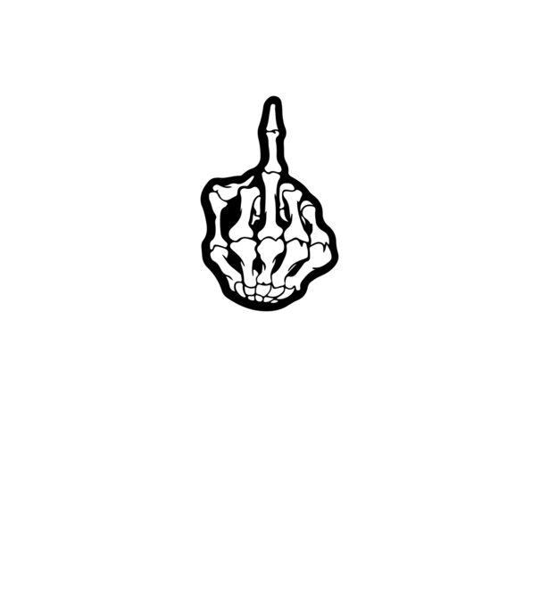 Halál MiddleFinger minta fekete pólón