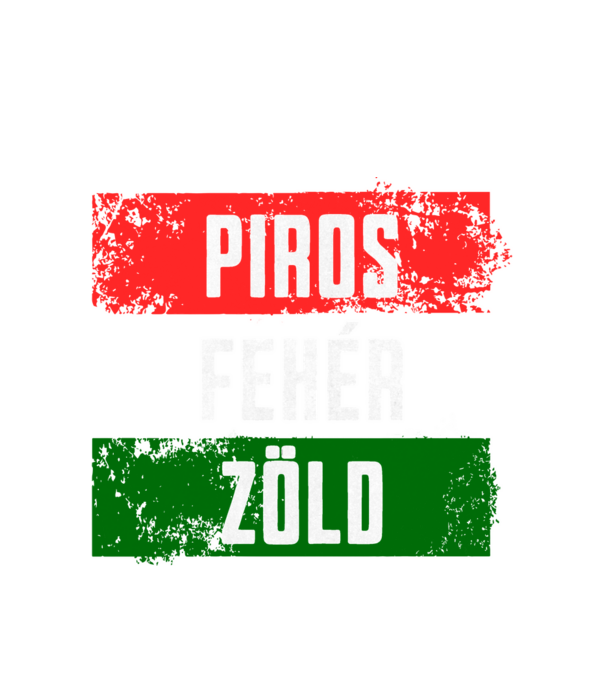 Piros, Fehér, Zöld minta fehér pólón
