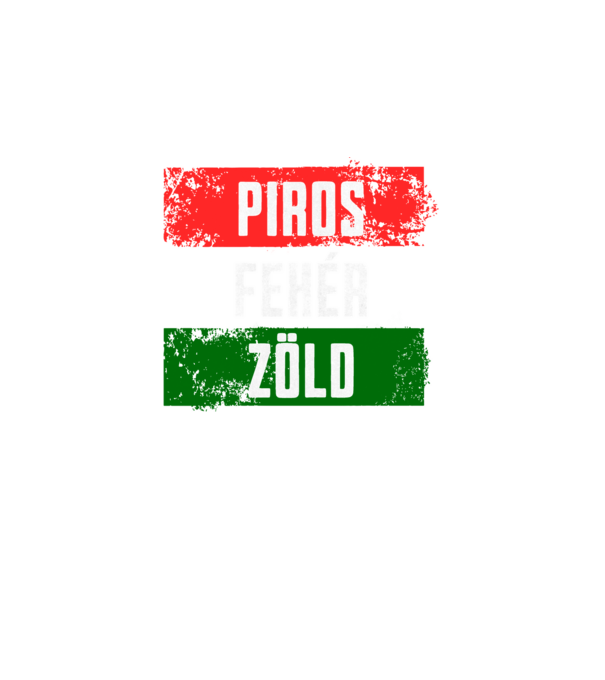 Piros, Fehér, Zöld minta fekete pólón