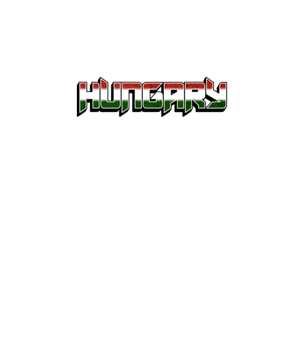 Hungary - Piros, fehér zöld minta világos rózsaszín pólón