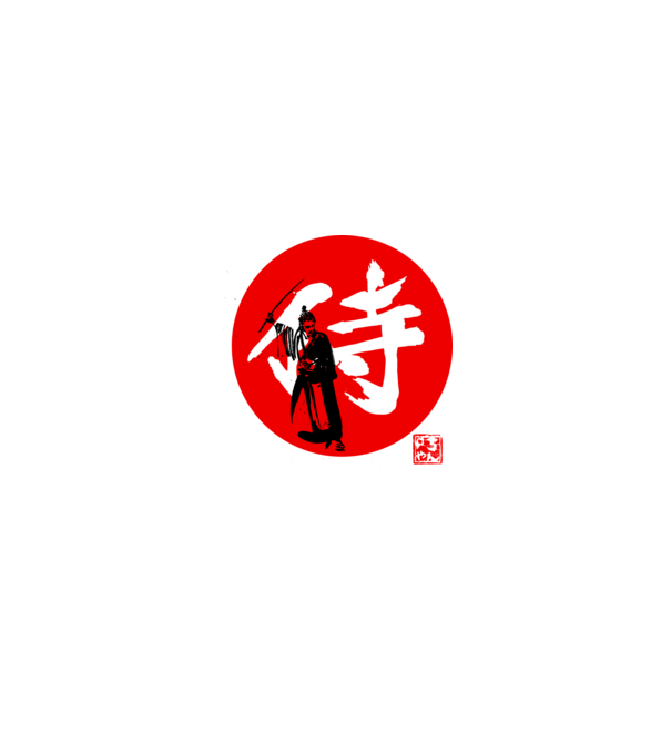 samurai kanji red minta fehér/piros pólón