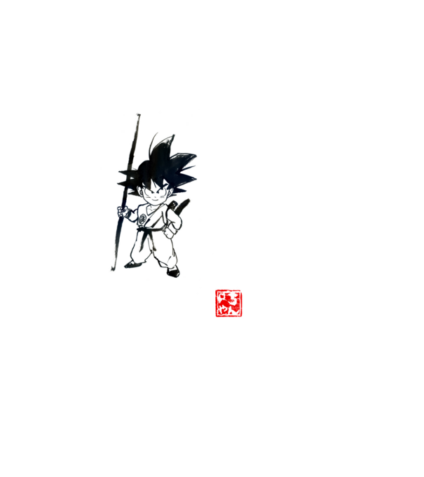 sangoku white minta fekete pólón
