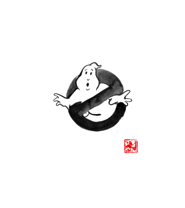 ghostbuster white minta fehér pólón