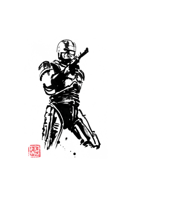 robocop minta fekete pólón