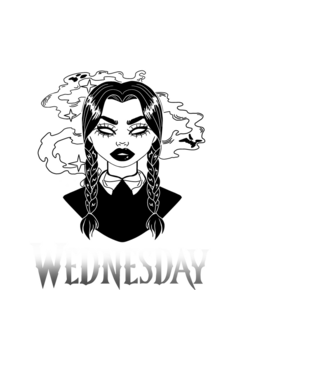 Wednesday Addams Magic  minta fekete pólón