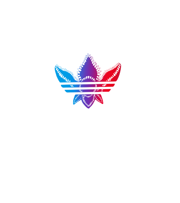 Stranger Things - Demogorgon Multi- Fehér minta fekete pólón