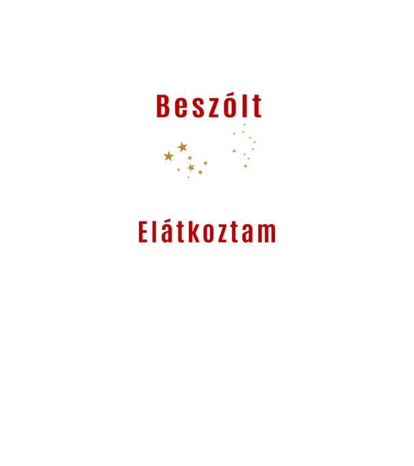 Beszólt Elátkoztam - white minta fekete pólón