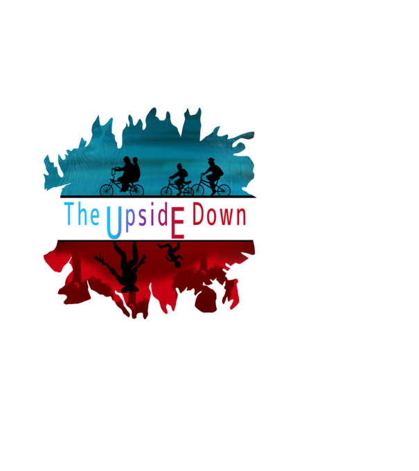 The UpsidE Down - Stranger things minta fekete pólón