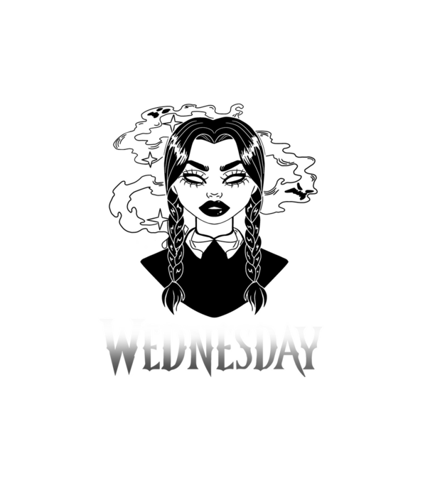 Wednesday Addams Magic  minta fehér pólón