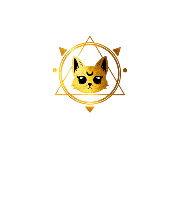 Illuminati cat gold Miss Addams style minta fekete pólón