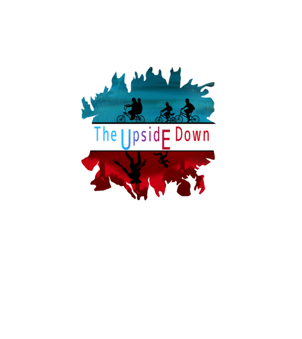 The UpsidE Down - Stranger things minta türkiz pólón