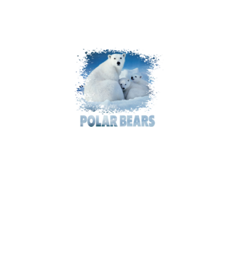 polar bear minta szürke pólón