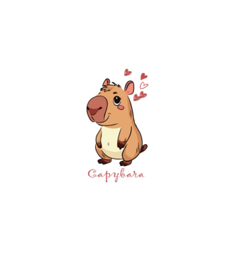 Capybara love minta világos rózsaszín pólón