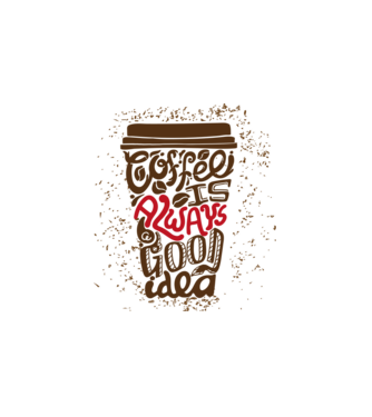 coffee minta fehér pólón