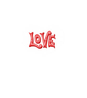 Love 1 minta fekete pólón