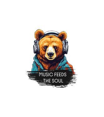 Music feeds the soul minta fehér pólón