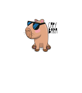 Capy Bara minta rózsaszín pólón