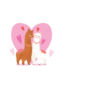 Láma love minta világoskék pólón