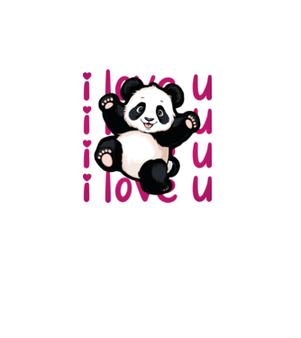 PANDA minta fehér pólón