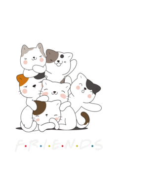 cicák barátsága minta fehér pólón