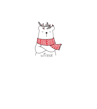 polar bear winter minta türkiz pólón