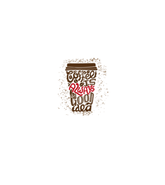 coffee minta fehér/piros pólón