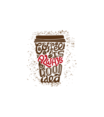 coffee minta fehér pólón