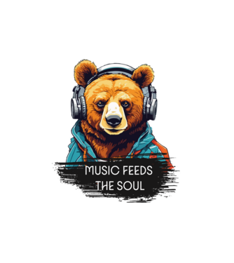 Music feeds the soul minta fehér pólón