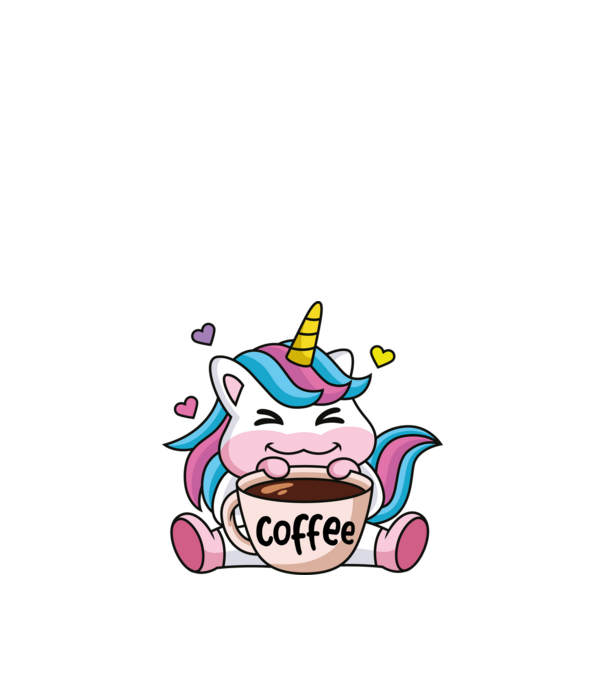 Unikornis caffee minta fekete pólón