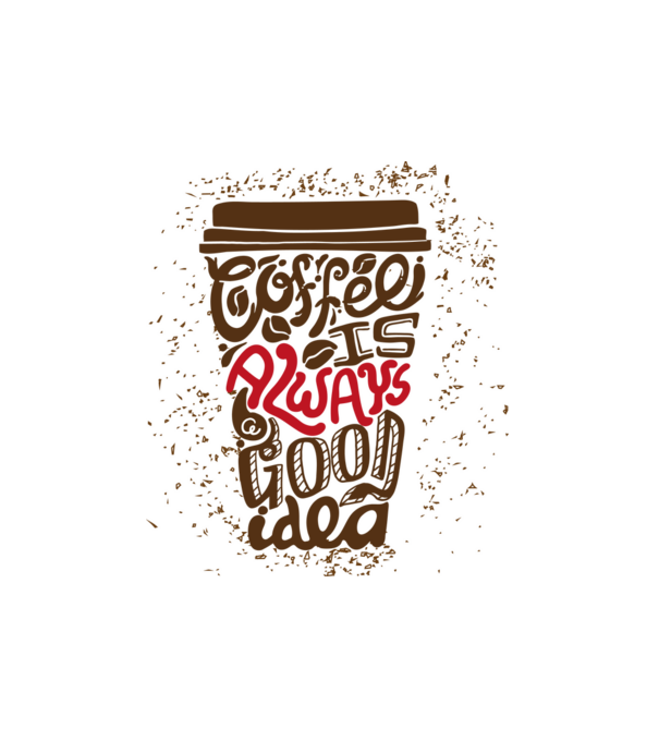 coffee minta fehér pólón