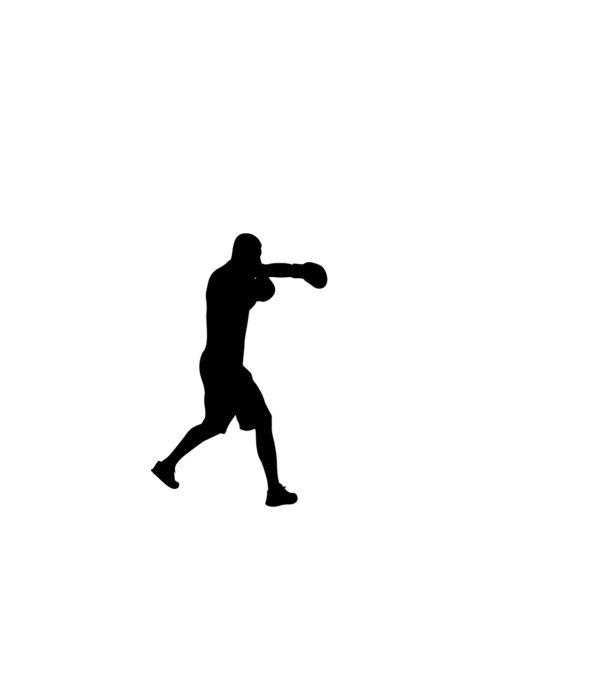 BOXING BLACK minta fehér pólón