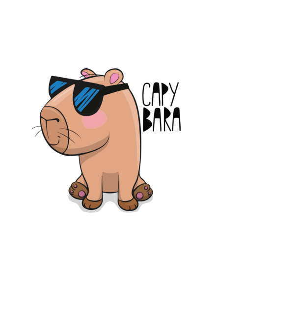 Capy Bara minta fehér pólón