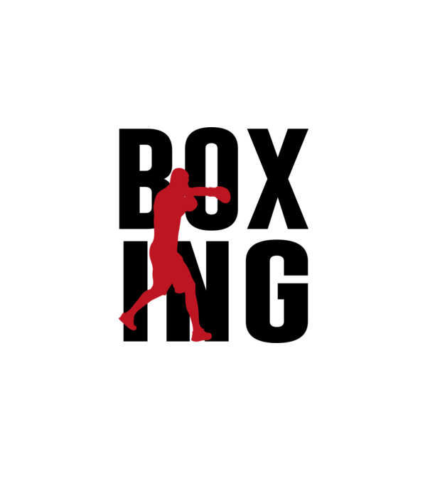 BOXING RED minta fehér pólón