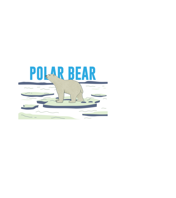 POLAR BEAR ICE minta fekete pólón