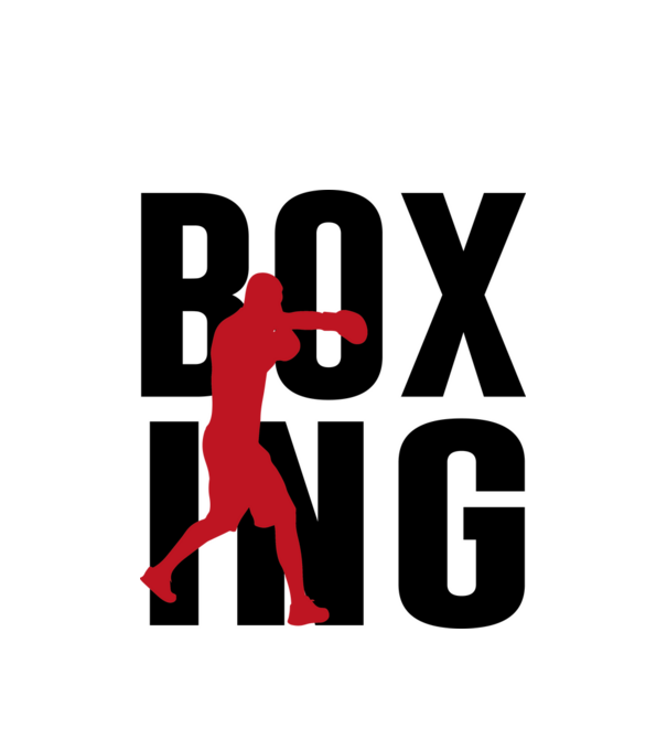 BOXING RED minta fehér pólón