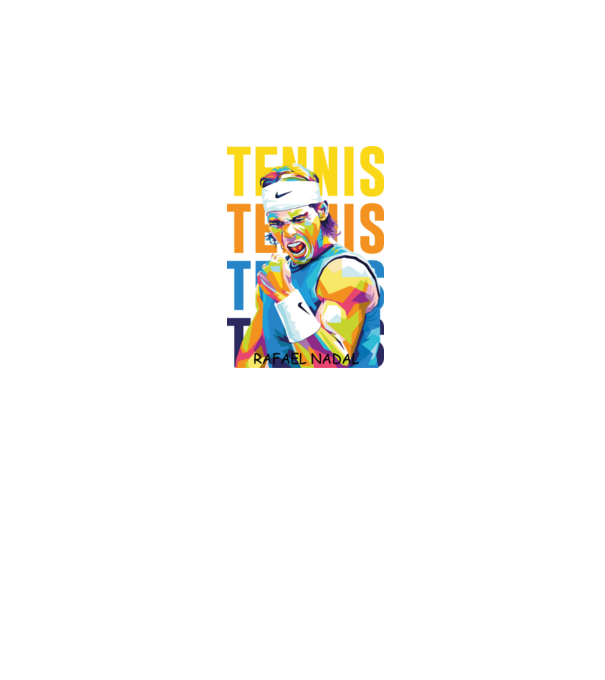 Nadal minta sötétkék pólón