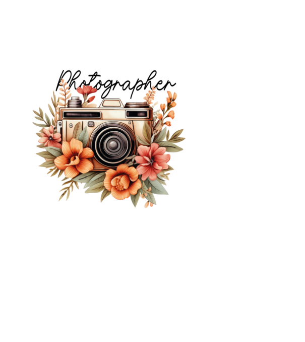 Photographer minta fehér pólón