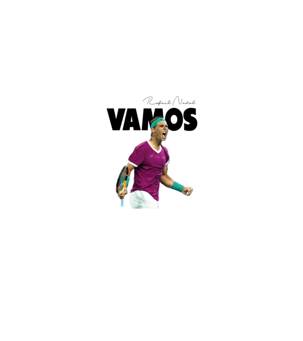 vamos Rafa minta fehér pólón