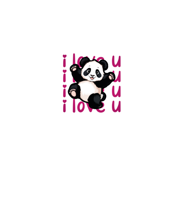 PANDA minta fehér pólón