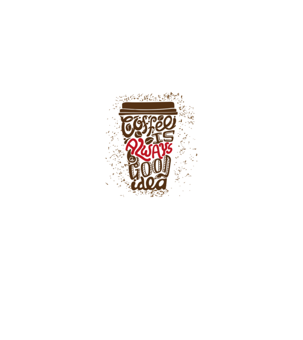 coffee minta királykék pólón