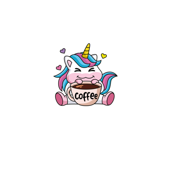 Unikornis caffee minta fekete pólón