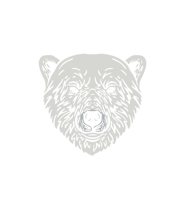 polar bear head minta fehér pólón